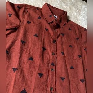 Men's Patterned Bridge & Burn Button-Up Shirt